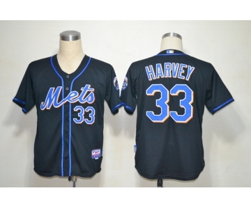 mlb jerseys new york mets #33 harvey black