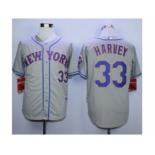 mlb jerseys new york mets #33 harvey grey