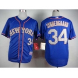 mlb jerseys new york mets #34 syndergaard blue[syndergaard]