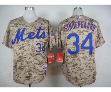 mlb jerseys new york mets #34 syndergaard camo[syndergaard]