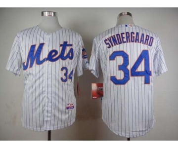 mlb jerseys new york mets #34 syndergaard white(blue strip)[syndergaard]