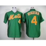 mlb jerseys new york mets #4 dykstra green[1985 m&n]