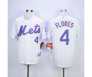 mlb jerseys new york mets #4 flores white(blue strip)[flores]