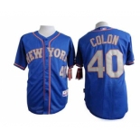 mlb jerseys new york mets #40 colon blue