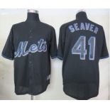 mlb jerseys new york mets #41 tom seaver black[fashion]