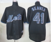 mlb jerseys new york mets #41 tom seaver black[fashion]