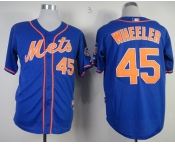 mlb jerseys new york mets #45 Wheeler blue[number orange][2013 mlb all star patch][Wheeler]