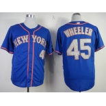 mlb jerseys new york mets #45 Wheeler blue[number silver][2013 mlb all star patch][Wheeler]