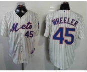 mlb jerseys new york mets #45 Wheeler cream(blue stripe)