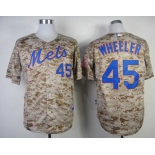 mlb jerseys new york mets #45 wheeler camo[2014 new]