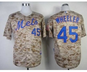 mlb jerseys new york mets #45 wheeler camo[2014 new]