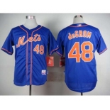 mlb jerseys new york mets #48 degrom blue[number orange]