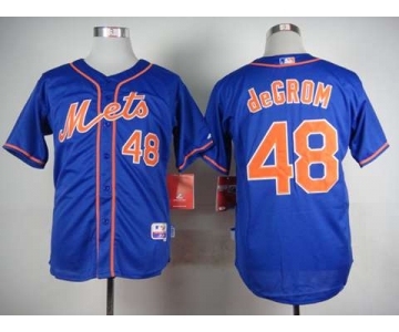 mlb jerseys new york mets #48 degrom blue[number orange]