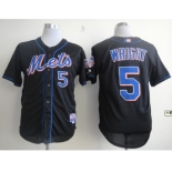 mlb jerseys new york mets #5 wright black[2013 mlb all star patch]