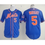 mlb jerseys new york mets #5 wright blue[2013 mlb all star patch]