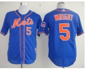 mlb jerseys new york mets #5 wright blue[2013 mlb all star patch]