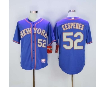 mlb jerseys new york mets #52 cespedes blue[number grey]