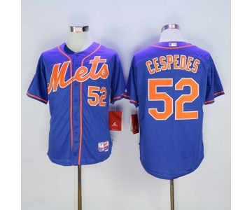 mlb jerseys new york mets #52 cespedes blue[number orange]