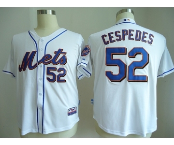 mlb jerseys new york mets #52 cespedes white