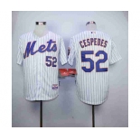 mlb jerseys new york mets #52 cespedes white(blue strip)