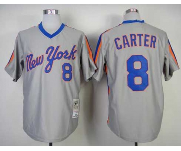 mlb jerseys new york mets #8 carter grey m&n