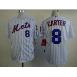 mlb jerseys new york mets #8 carter white(blue strip)