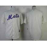 mlb jerseys new york mets blank cream(blue strip)