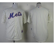 mlb jerseys new york mets blank cream(blue strip)