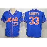 mlb new york mets #33 matt harvey blue[number orange]