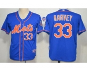 mlb new york mets #33 matt harvey blue[number orange]