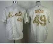 mlb new york mets #49 niese cream(blue strip)[number camo]