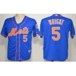 mlb new york mets #5 david wright blue[number orange]