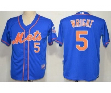 mlb new york mets #5 david wright blue[number orange]