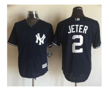 MLB Yankees #2 Derek Jeter Navy Blue New Cool Base Stitched jerseys