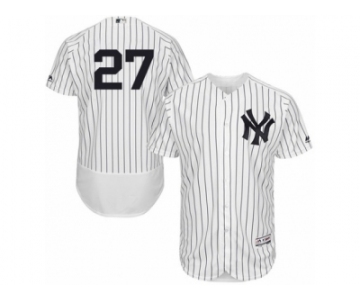 Men Majestic New York Yankees #27giancarlo stanton White Navy Flexbase Authentic Collection MLB Jersey