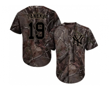 Men New York Yankees #19 Masahiro Tanaka Camo Realtree Collection Cool Base Stitched MLB Jersey