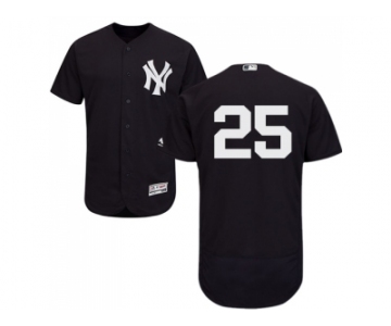 Men New York Yankees #25 Gleyber Torres Navy Blue Flexbase Authentic Collection Stitched MLB Jersey