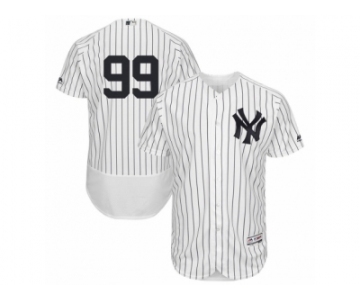 Men New York Yankees #99 Aaron Judge White Authentic Collection Flex Base Jersey