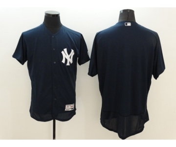 Men New York Yankees Blank Majestic Navy Blue Flexbase Authentic Collection Player Jersey