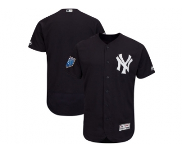 Men New York Yankees Customized Majestic Navy 2018 Spring Training Flex Base Team Jersey