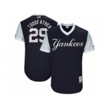 Men's 2017 Little League World Series Yankees #29 Todd Frazier Toddfather Navy Jersey