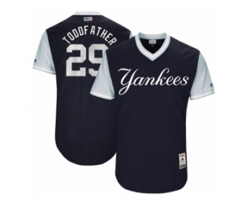 Men's 2017 Little League World Series Yankees #29 Todd Frazier Toddfather Navy Jersey