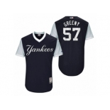 Men's 2017 Little League World Series Yankees Chad Green Greeny Navy Jersey