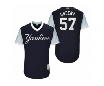 Men's 2017 Little League World Series Yankees Chad Green Greeny Navy Jersey