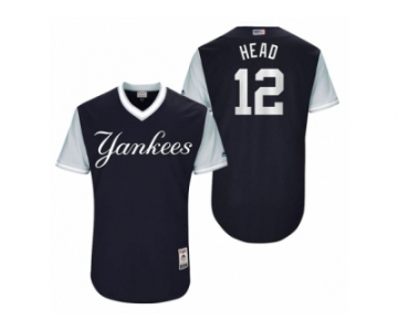 Men's 2017 Little League World Series Yankees Chase Headley Head Navy Jersey