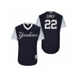 Men's 2017 Little League World Series Yankees Jacoby Ellsbury Chief Navy Jersey