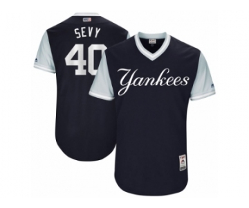 Men's 2017 Little League World Series Yankees Luis Severino Sevy Navy Jersey