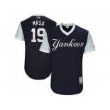 Men's 2017 Little League World Series Yankees Masahiro Tanaka Masa Navy Jersey