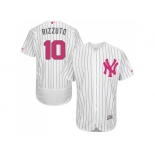 Men's Majestic New York Yankees #10 Phil Rizzuto Authentic White 2016 Mother's Day Fashion Flex Base MLB Jersey