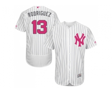 Men's Majestic New York Yankees #13 Alex Rodriguez Authentic White 2016 Mother's Day Fashion Flex Base MLB Jersey